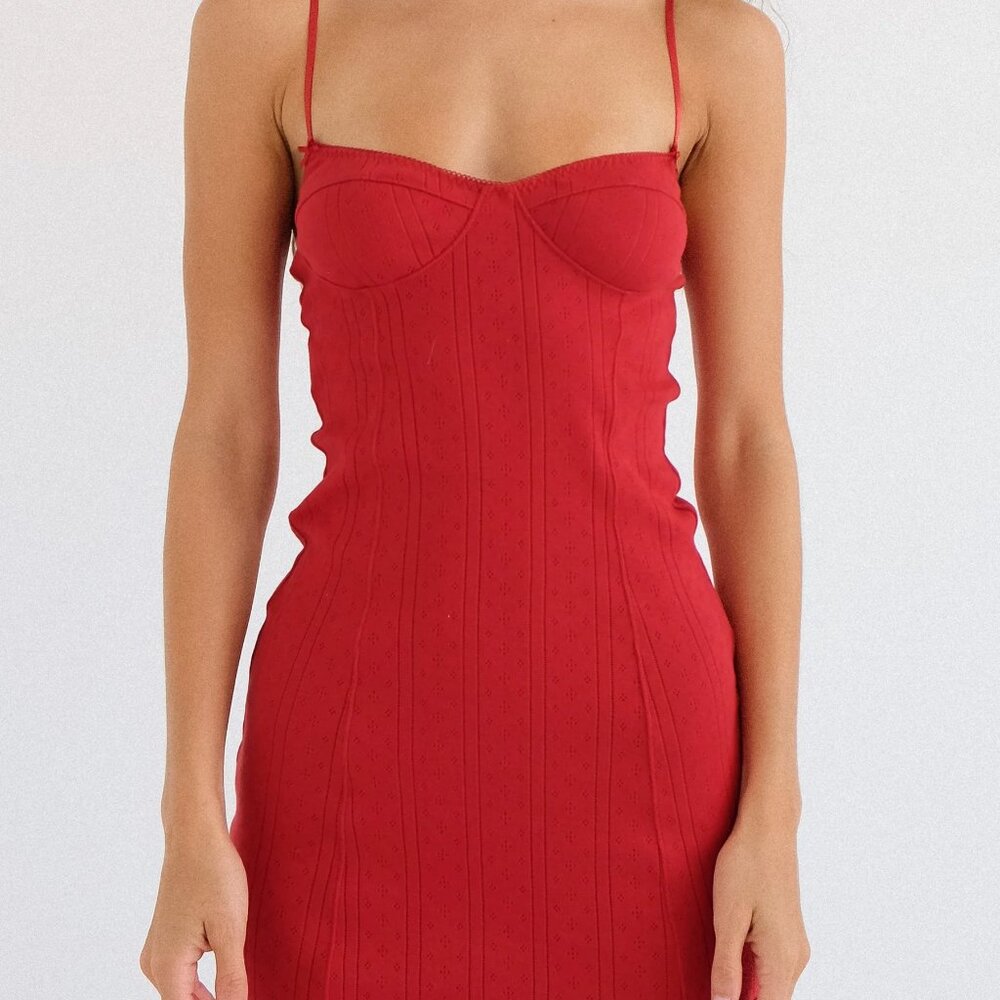 Cou Cou Intimates Cherry Red Balconette Dress, Never Worn Size L